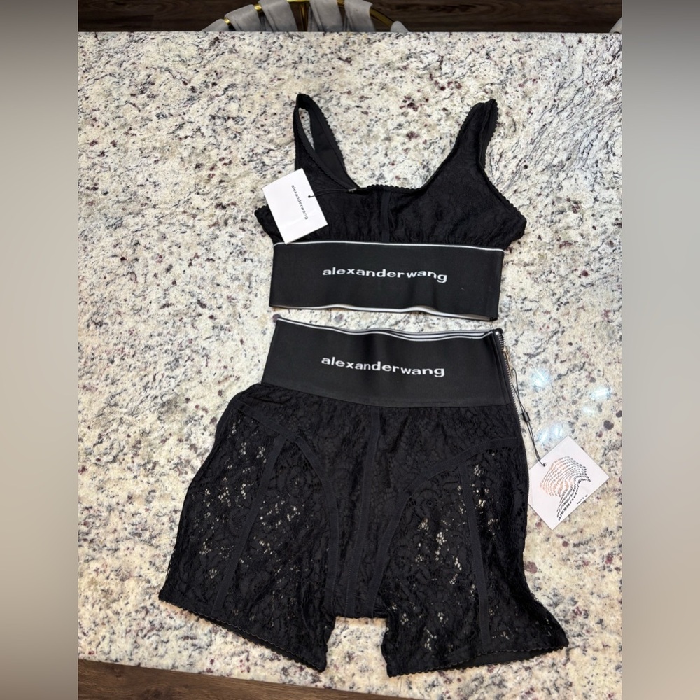 Alexander Wang black lace short set (Large) but fits like a medium